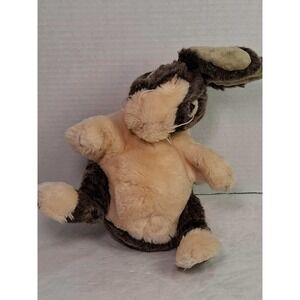 Folkmanis Hand Puppet Plush - Dutch Rabbit - Dark Brown and Tan - 10 in Tall